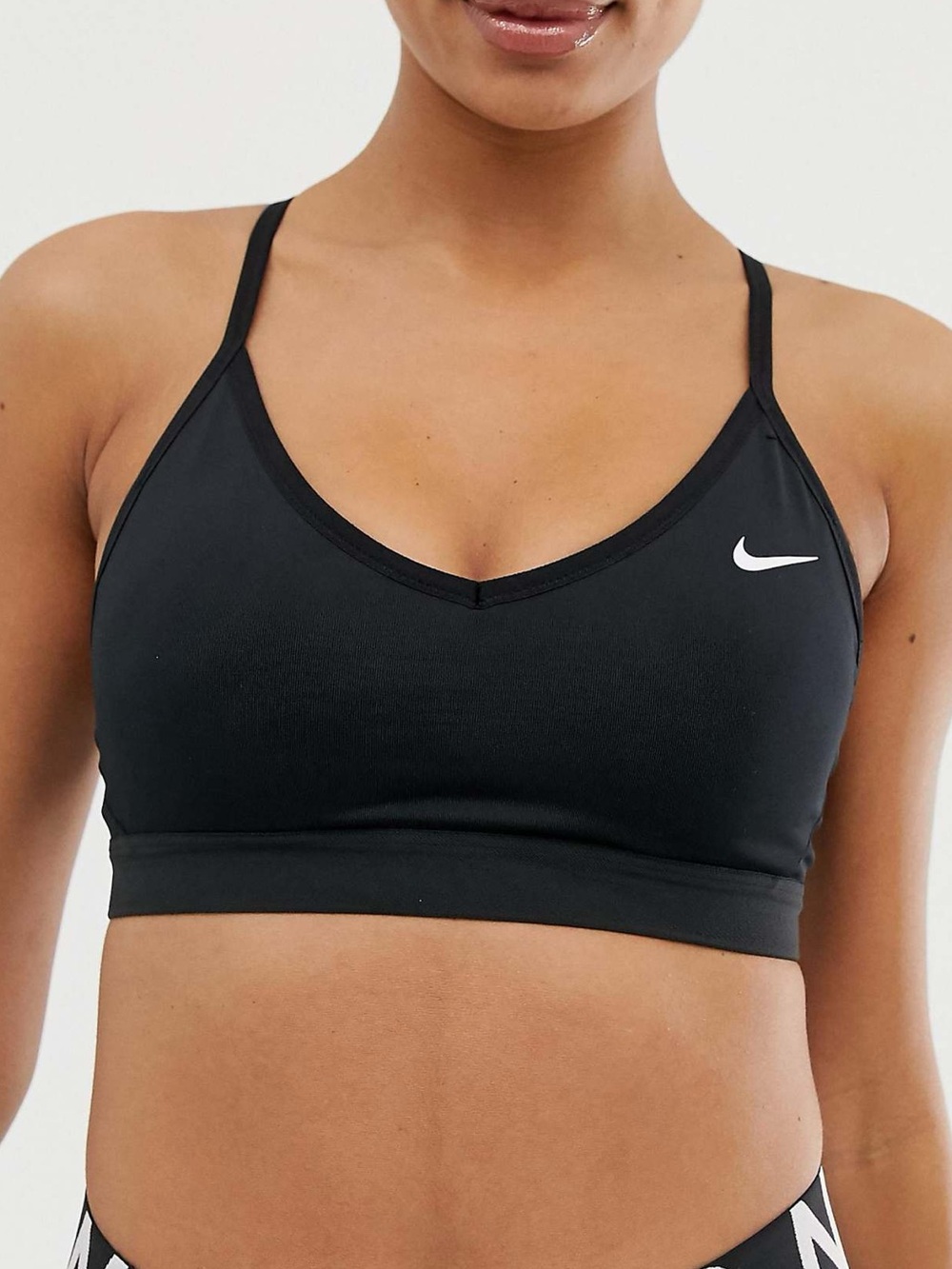 Nike Training Pro Womens Indy Light Support Sports Bra Size Small Black